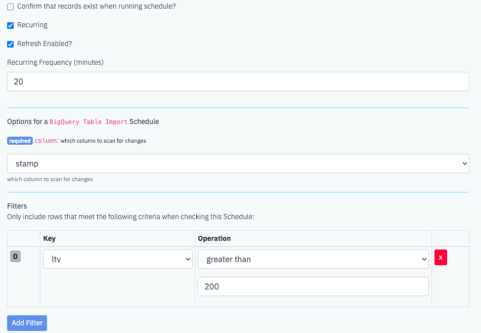 BigQuery Import Table Schedule