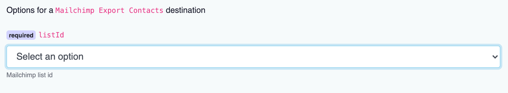 Mailchimp Export Contacts By ID Options