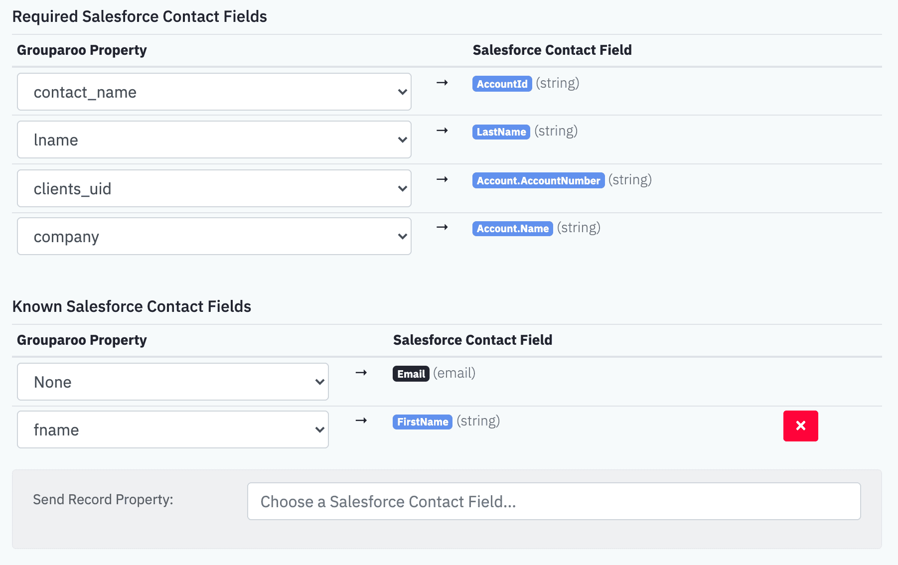 Salesforce Export Contacts Properties